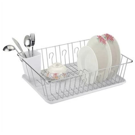 Better Chef 16 Pvc Coated Anti Bacterial Metal Dish Rack Drain Tray White 1 Unit Kroger