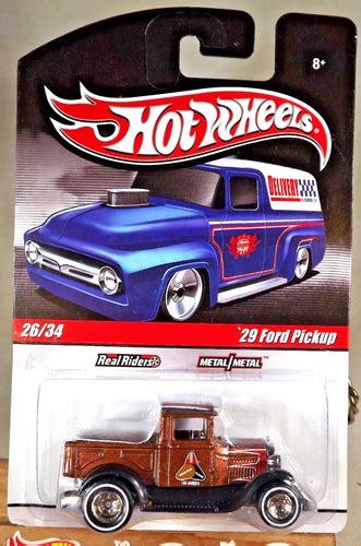 2009 Hot Wheels Slick Rides Los Angeles 26 34 29 FORD PICKUP Brown W Real Rider EBay