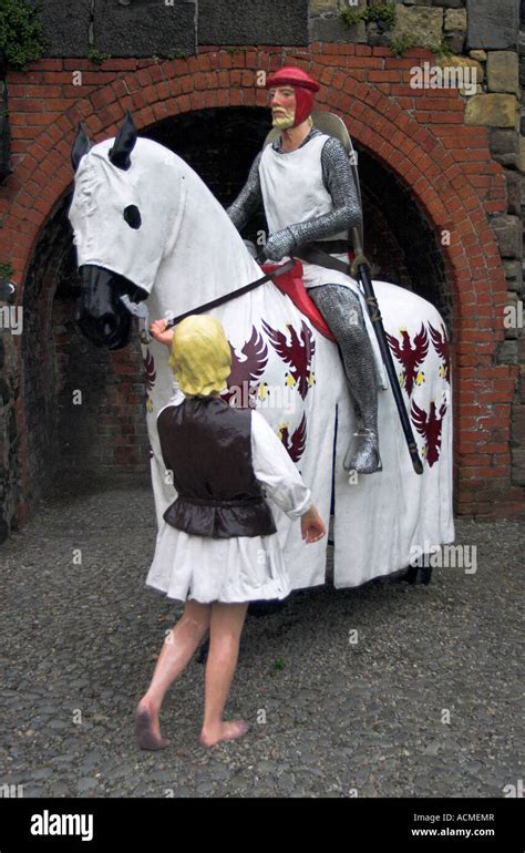 Medieval Knight On A Horse Fortress Hi Res Stock Photography And Images