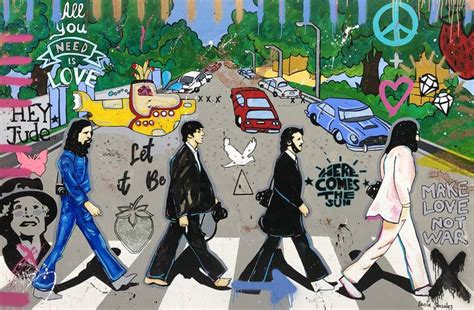 The Beatles - Abbey Road Painting by Paola Gonzalez | Saatchi Art