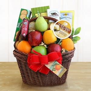 Deluxe Fruit and Cheese Gift Basket at Gift Baskets ETC