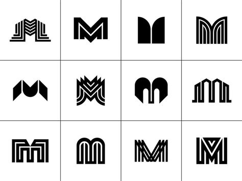 sencillo línea monograma letra metro logo diseño colocar moderno