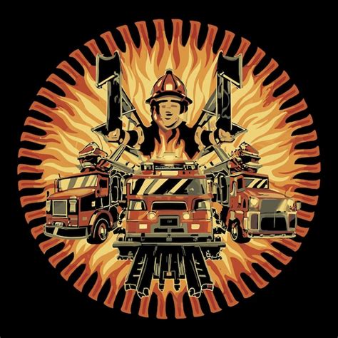 Premium Vector Firefighter Tshirt Design