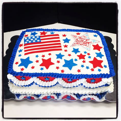 Fourth of July Patriotic Birthday Cake