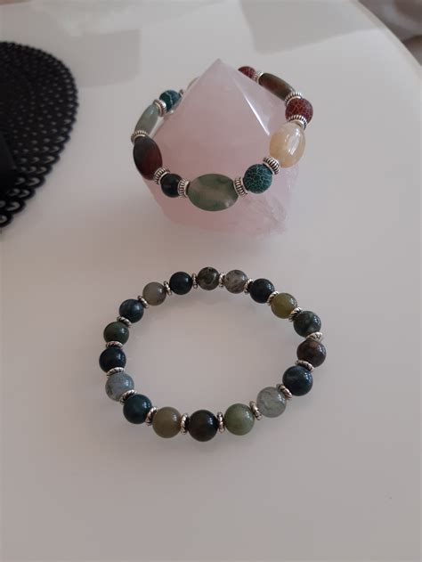 Women Agate Beads Bracelet Stretch Bracelet Healing Crystal - Etsy