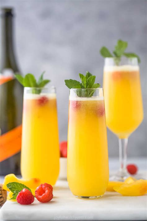 3 Ingredient Easy Peach Bellinis