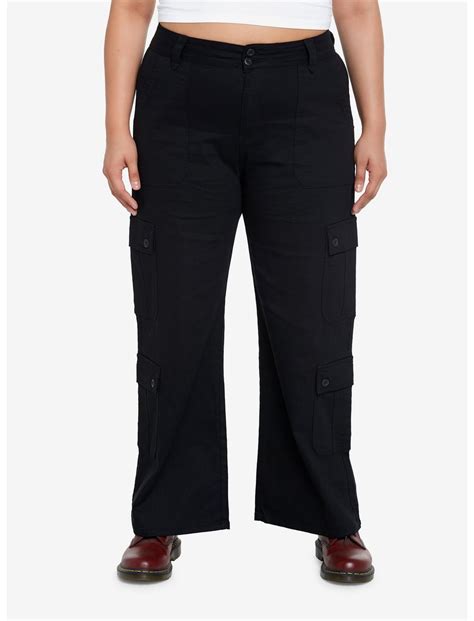 Social Collision Black Double Pocket Cargo Pants Plus Size Hot Topic