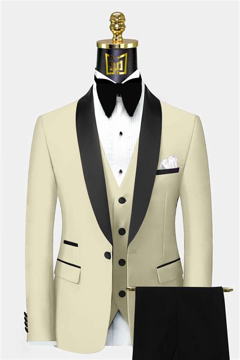 Mens Champagne Tuxedo Suit Gentlemans Guru