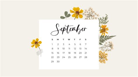 September 2024 Calendar Desktop Wallpaper - Carmen Starlene