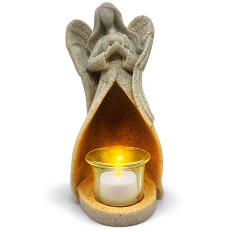 Angel Statue In Memory Of Loved One Tealight Candle Holder Oakiway