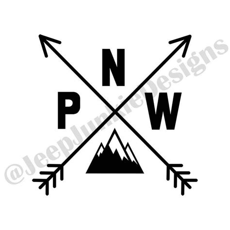 Pacific North West Pnw Vinyl Decal Pacific Northwest Pwn