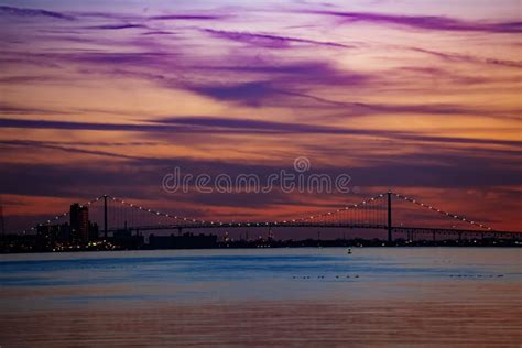 Ambassador Bridge Night Stock Photos - Free & Royalty-Free Stock Photos from Dreamstime