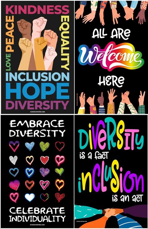 Diversity Equity And Inclusion DEI Poster Package Diversity