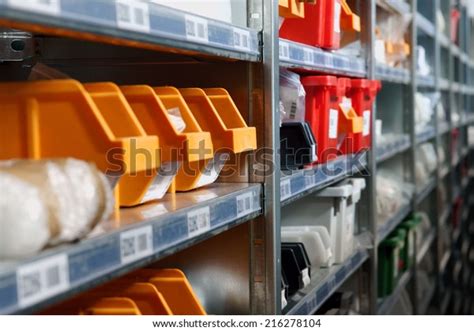 Storage Bins Racks Parts Components Warehouse Stock Photo (Edit Now ...