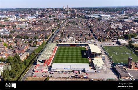 Aerial view of the currently named LNER Stadium (for sponsorship ...