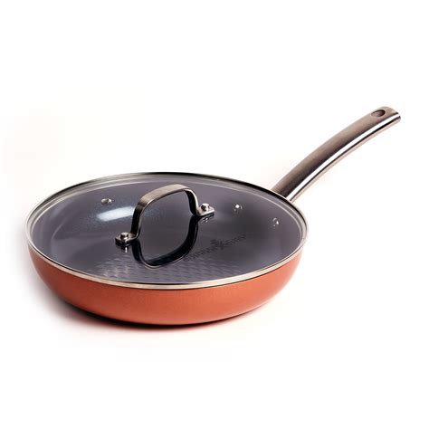 Copper Chef Black Diamond Round Fry Pan With Lid Walmart