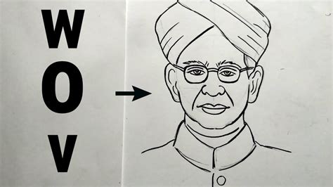 How To Draw Sarvepalli Radhakrishnan For Teacher S Day Special 5 September Teachers Day Drawing