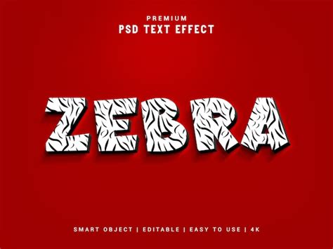 Premium PSD Zebra Text Effect