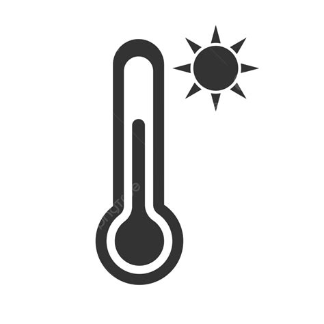 Sunkissed Thermometer Vector Icon Indicating Warm Temperature Sketch Control Drawing Vector ...