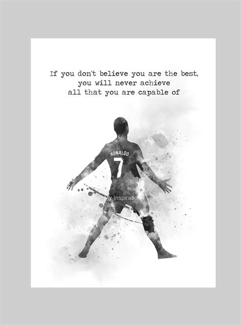 Cristiano Ronaldo Quote ART PRINT Manchester United Football Sport