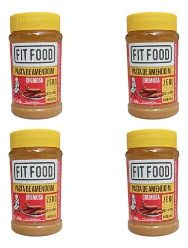 Pasta De Amendoim Cremosa Integral Fit Food Kit 4 X 450g