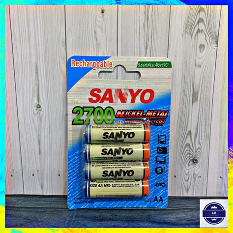 Jual Baterai Charger Sanyo 2700Mah AA 1 2V Isi4 Batre Cas A2 Sanyo