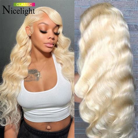 13x4 13x6 Transparent 613 HD Lace Frontal Wig Honey Blonde Color