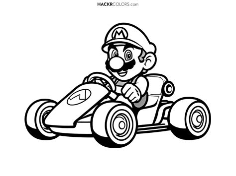 Mario's Racing Adventure | Free Unique Printable Coloring Pages for Kids