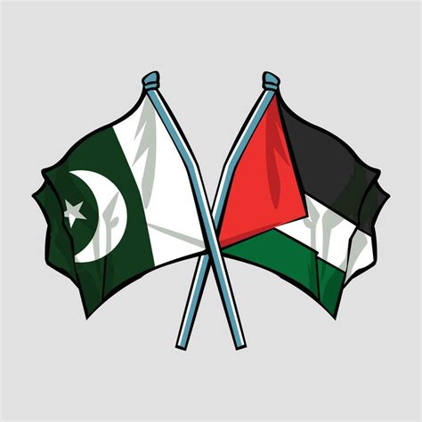 Pakistan And Palestine Flag Illustration Vector Art At Vecteezy