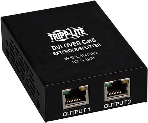 Tripp Lite 2 Port DVI Over Cat5 Cat6 Extender Splitter Video