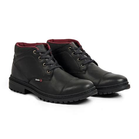 Bota Casual Masculina Couro Legítimo Soft Conforto Solado Tratorado