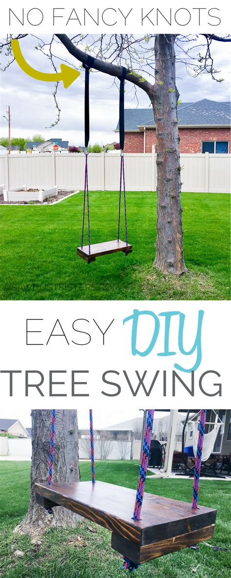 Super Easy Diy Tree Swing Tree House Diy Tree Swings Diy Tree Swing