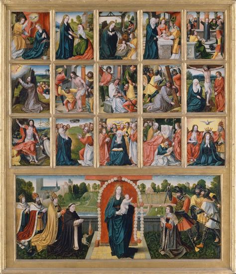 Anonymous The Fifteen Mysteries And The Virgin Of The Rosary 1515 1520