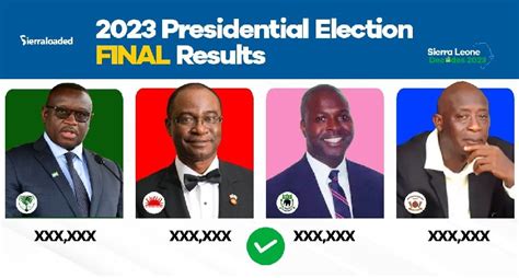 Breaking Ecsl Announces Sierra Leone 2023 Final Presidential Election