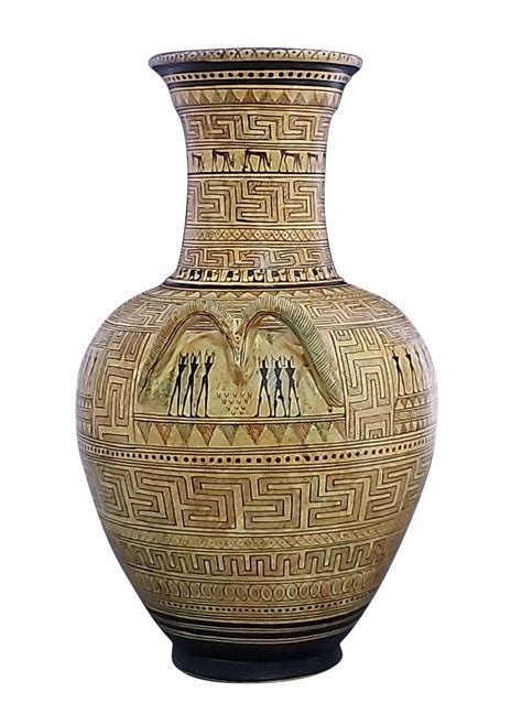 Dipylon Amphora Geometric Vase Ancient Greek Pottery Ceramic Museum