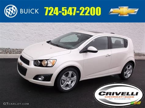 2015 White Diamond Tricoat Chevrolet Sonic LTZ Hatchback 100069907