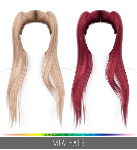 Mia Hair Simpliciaty In Sims Hair Sims Black Hair Womens