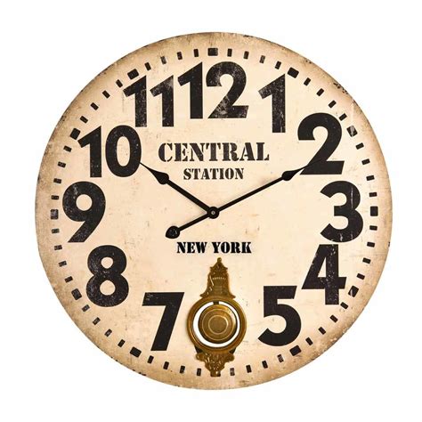 Premier Housewares Vintage Style Wall Clock 58cm