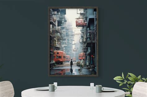 Cyberpunk Digital Wall Art Dystopian Cityscape, Sci-fi Printable Poster ...