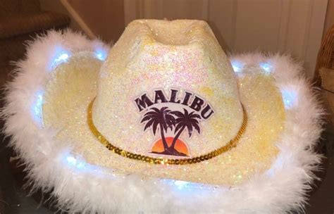 Malibu Glitter Cowboy Hat Fully Custom Tiktok Cowboy Hat Made Etsy In