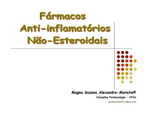 Fármacos Anti Inflamatórios Não Esteroidais Antiinflamatórios Não