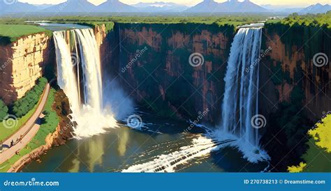 Hermoso Estanque De Cascadas Tropicales En La Selva De La Selva