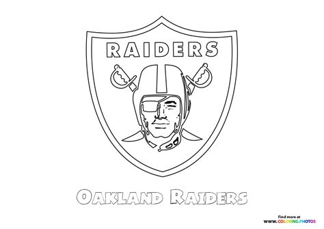 Oakland Raiders NFL logo - Coloring Pages for kids