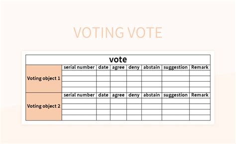 Voting Vote Excel Template And Google Sheets File For Free Download ...