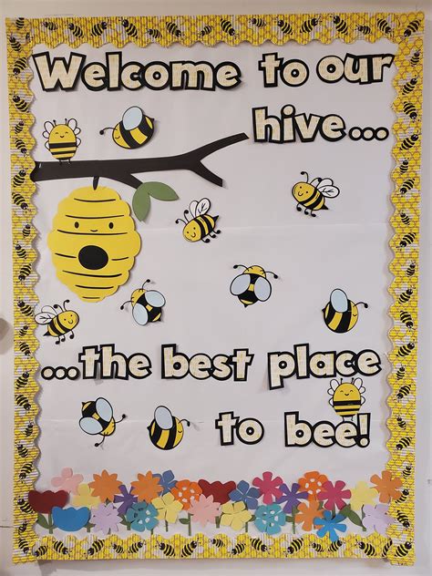 Welcome To Our Hive Bee Theme Bulletin Bulletin Board Set Etsy