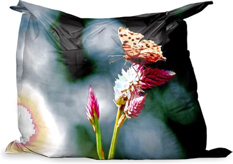 PillowMonkey Zitzak Vlinder Bloemen Insecten 140x100 Cm