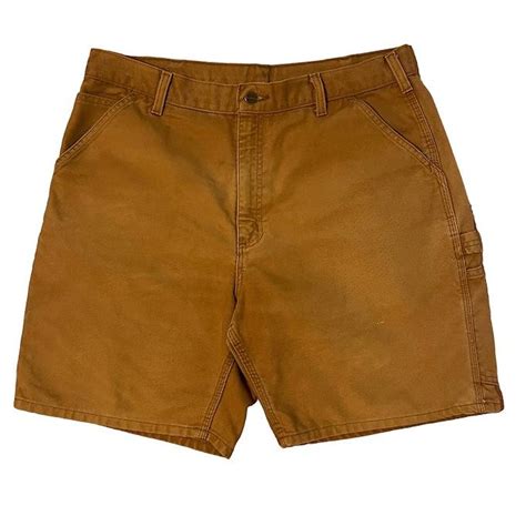 Vintage Carhartt Shorts In Brown Perfectly Worn In Depop