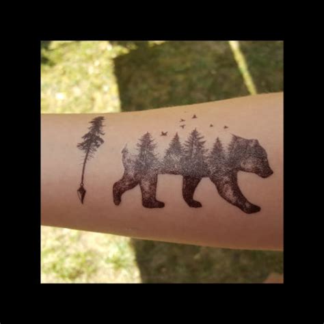 Bear Temporary Tattoo: Wearable Wildlife Art Grizzly Goodness - Etsy