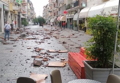 Tromba d aria a Fidenza Danni in varie zone della città