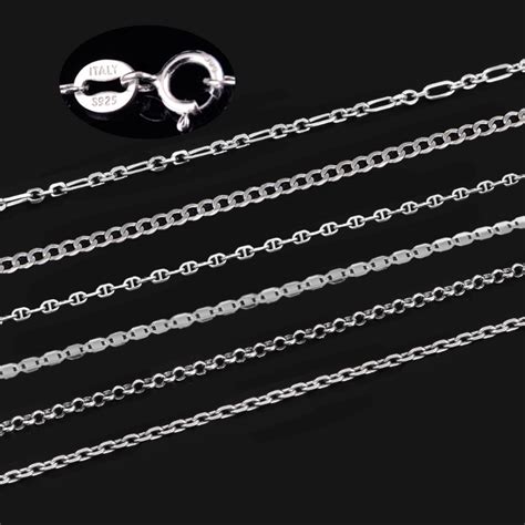 【in Stock】sterling Silver S925 Necklace Women Chain Different Design